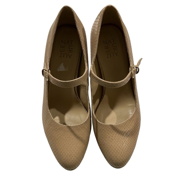 Naturalizer Womens 8.5 Talissa Pump Leather Tan Nude Almond Toe S10 - Picture 2 of 8